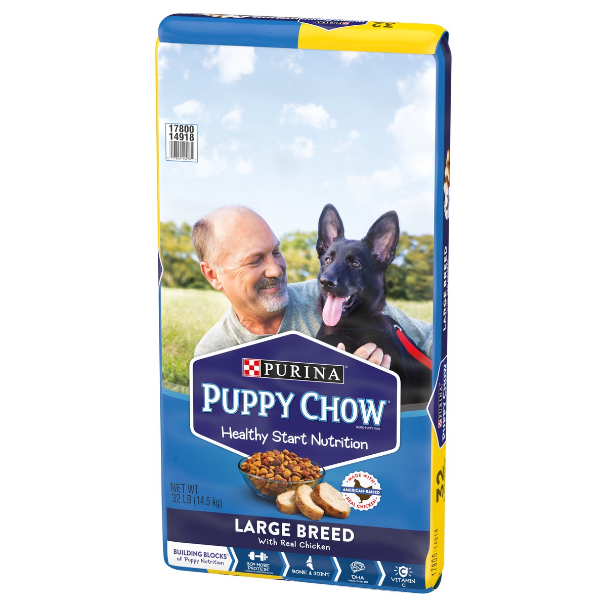 slide 3 of 9, Purina Puppy Chow High Protein Large Breed Dry Puppy Food, With Real Chicken, 32 lb