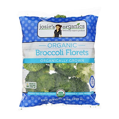 slide 1 of 1, Josie's Organics Broccoli Florets, 9 oz