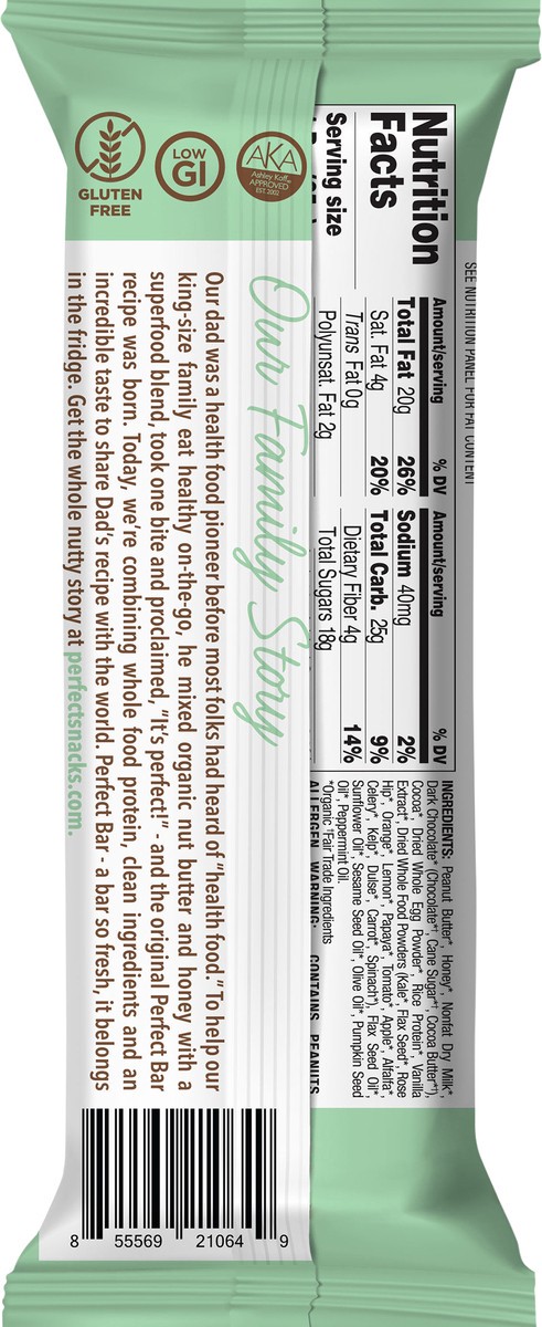 slide 7 of 9, Perfect Bar Gluten-Free Chocolate Mint Peanut Butter Refrigerated Protein Bar, 2.3 oz, 2.3 oz