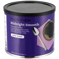 Know & Love Midnight Smooth Coffee Can 24.2 Ounces
