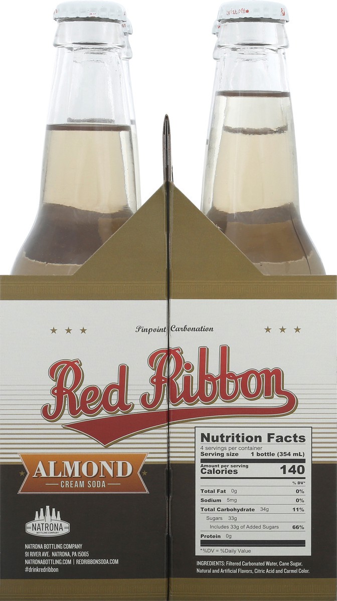 slide 3 of 9, Red Ribbon Almond Cream Soda Bottle - 48 oz, 4 ct; 12 oz