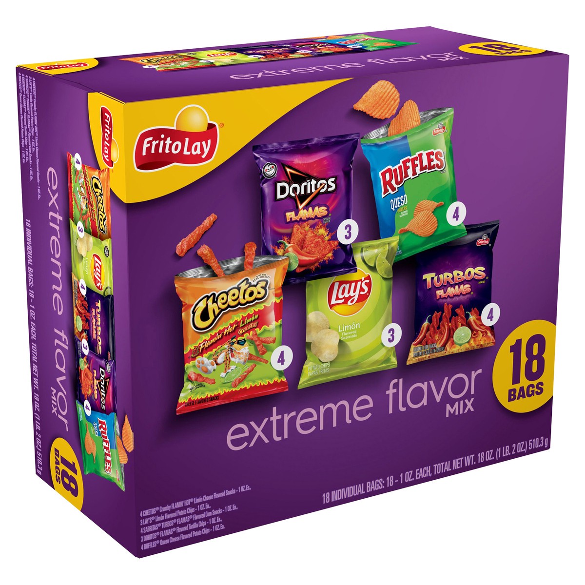 slide 6 of 11, Frito-Lay Extreme Flavor Mix, 18 ct