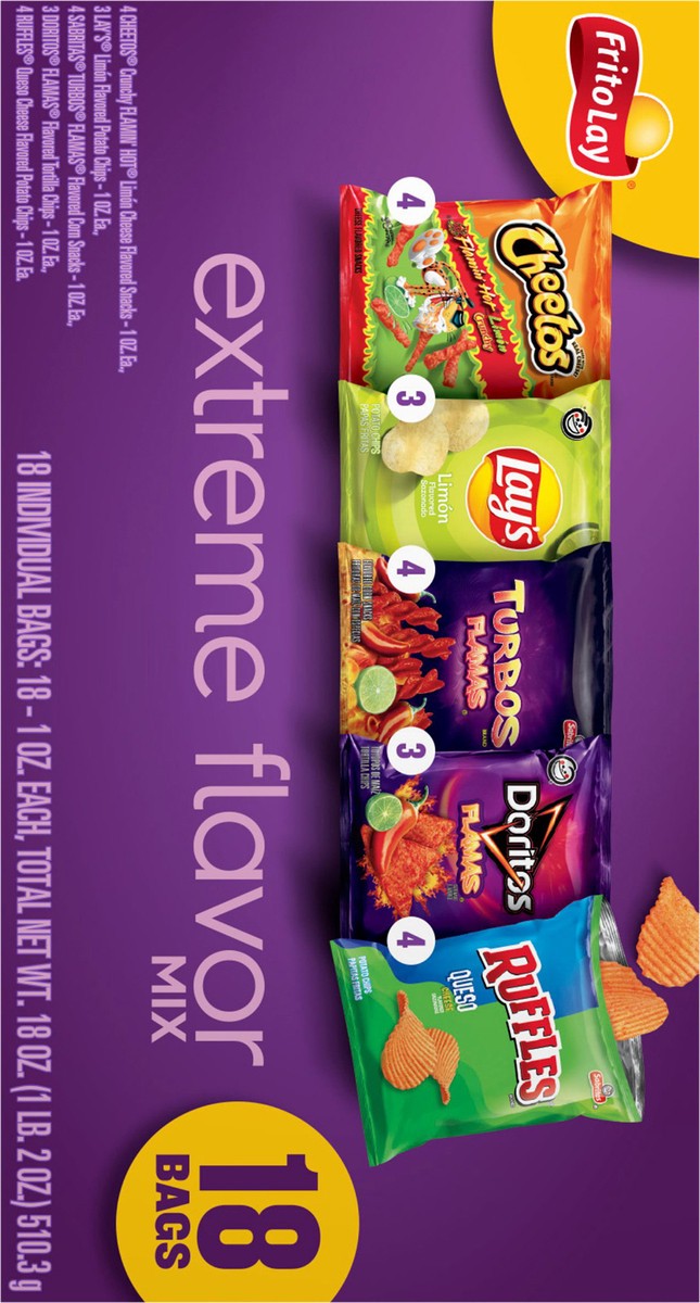 slide 8 of 11, Frito-Lay Extreme Flavor Mix, 18 ct