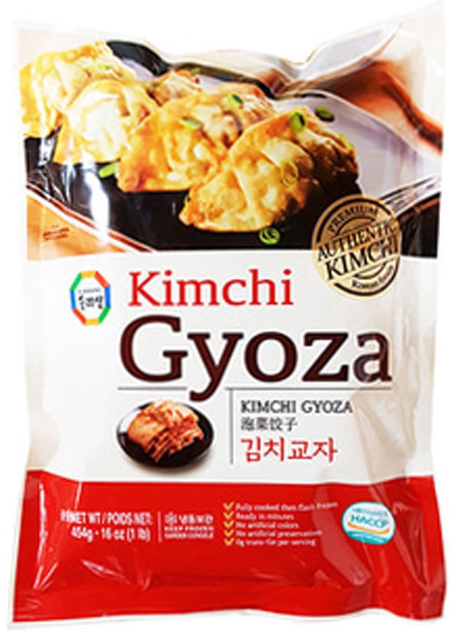 slide 1 of 1, Surasang Srs Kimchi Gyoza Dumpling, 16 oz
