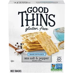 GOOD THiNS: The Rice One - Sea Salt & Pepper Crackers