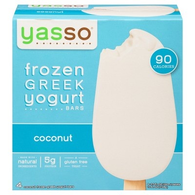 slide 1 of 1, Yasso Coconut Greek Frozen Yogurt, 4 ct