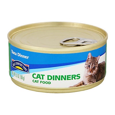 slide 1 of 1, Hill Country Fare Cat Dinners Tuna Dinner Cat Food, 5.5 oz