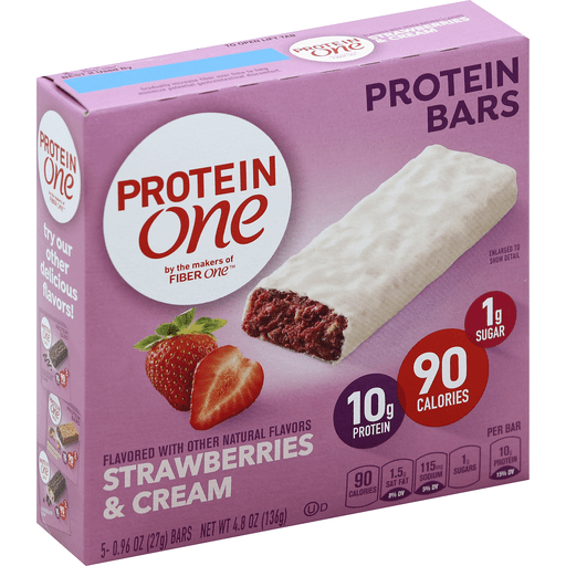 slide 3 of 4, Protein One Strawberries & Cream Protein Bars, 5 ct; 0.96 oz