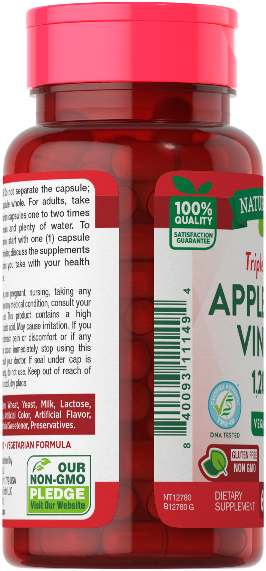 slide 2 of 4, Nature's Truth Extra Strength Apple Cider Vinegar 1,200 mg, 60 ct