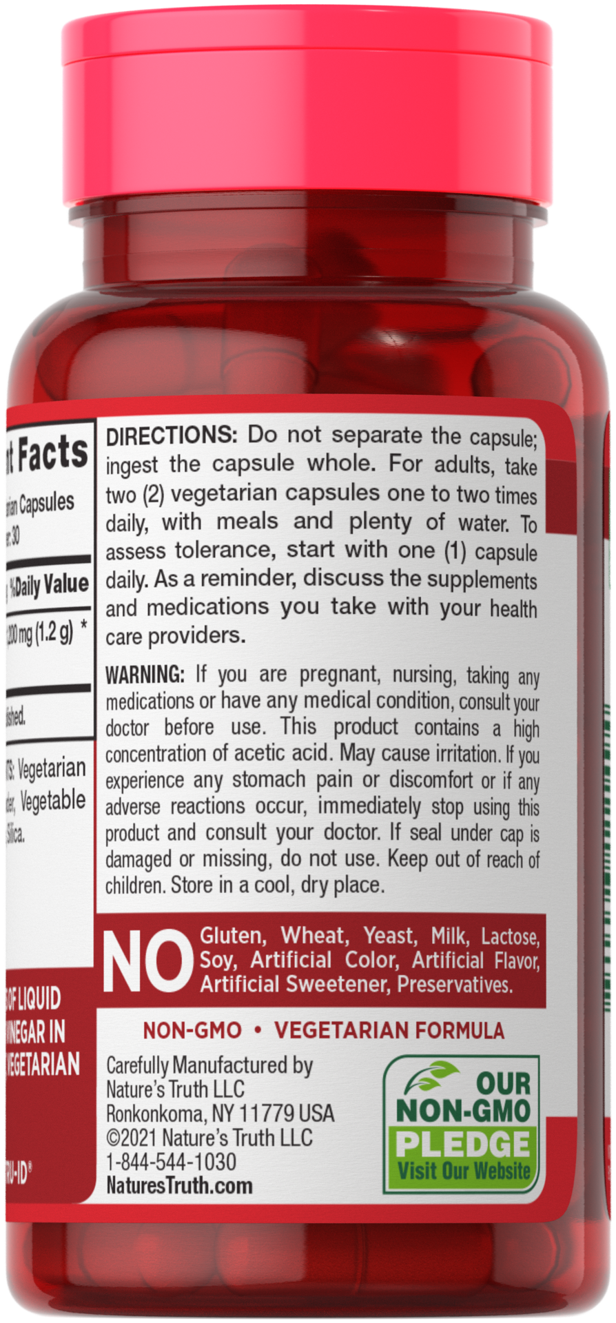 slide 3 of 4, Nature's Truth Extra Strength Apple Cider Vinegar 1,200 mg, 60 ct
