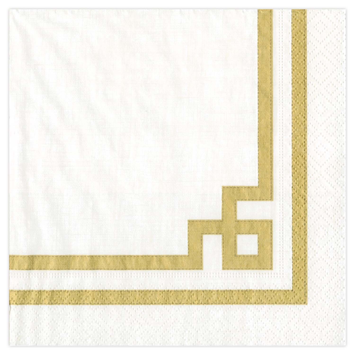 slide 1 of 1, Caspari Rive Gauche Gold Cocktail Napkins, 20 ct