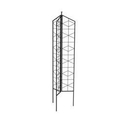 Nordic 3 Panel Obelisk - Black, 72 in