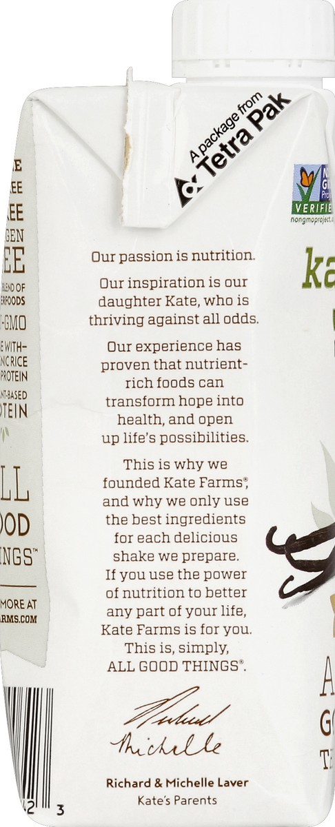 slide 3 of 4, Kate Farms Komplete Vanilla Organic Shake, 11 fl oz
