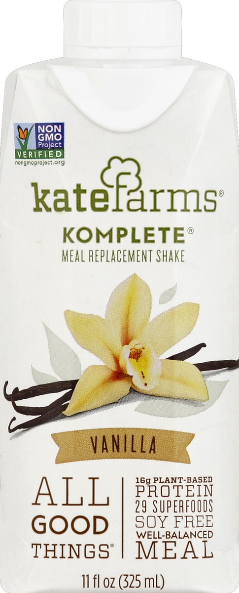 slide 4 of 4, Kate Farms Komplete Vanilla Organic Shake, 11 fl oz