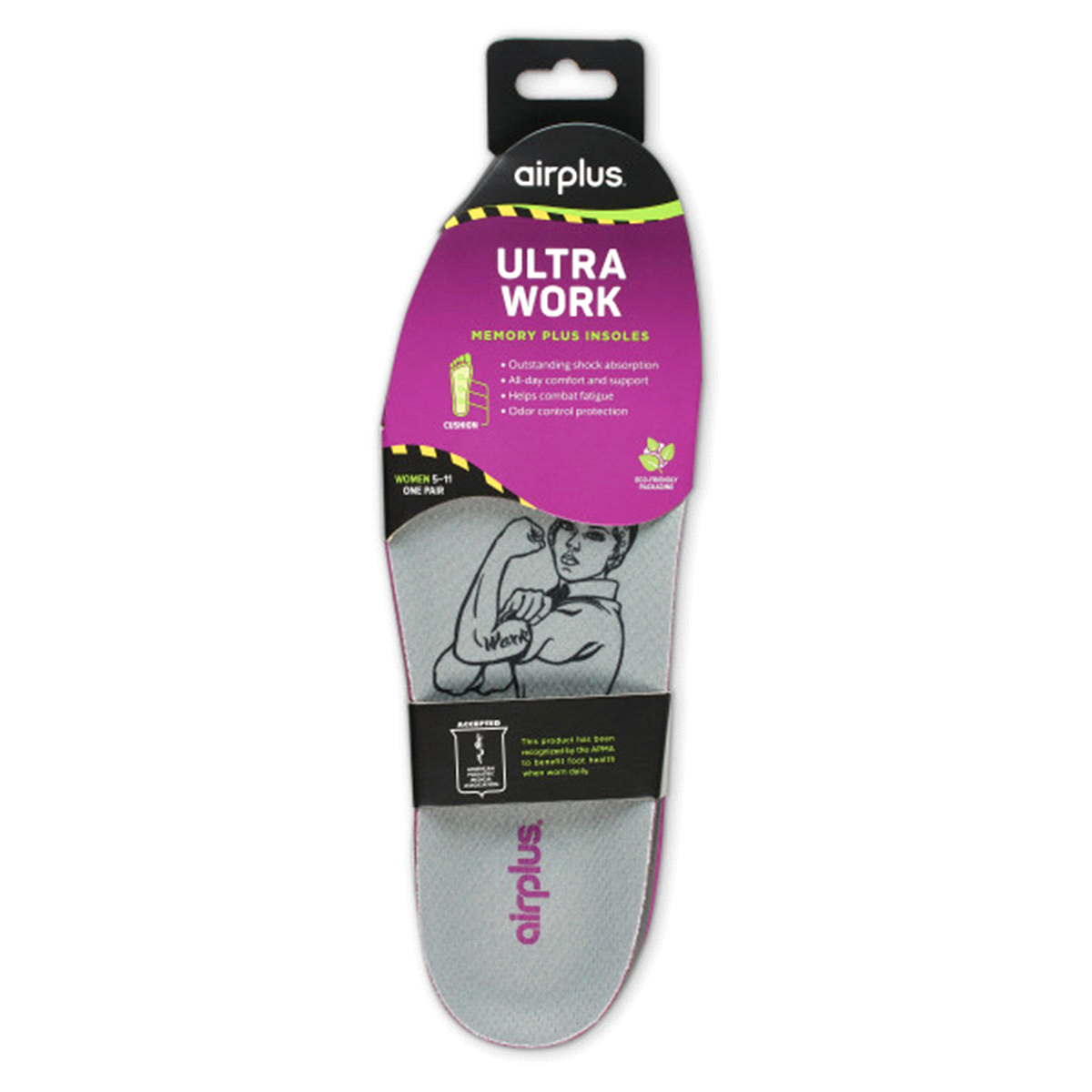 slide 1 of 13, Airplus Ultra Work Memory Plus Women's Insoles, 1 ct