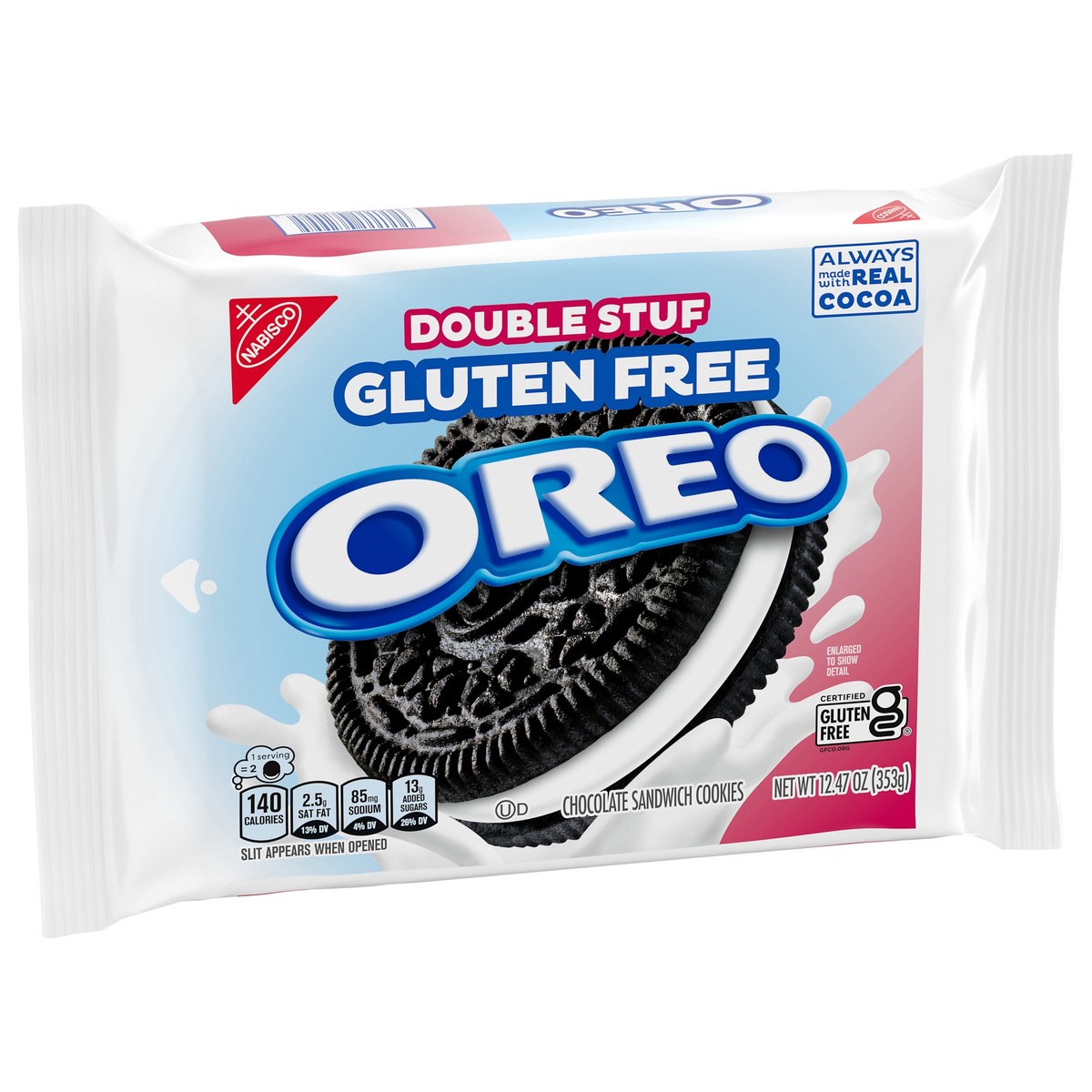 slide 2 of 4, Oreo Double Stuf Gluten Free Chocolate Sandwich Cookies - 12.47oz, 12.47 oz