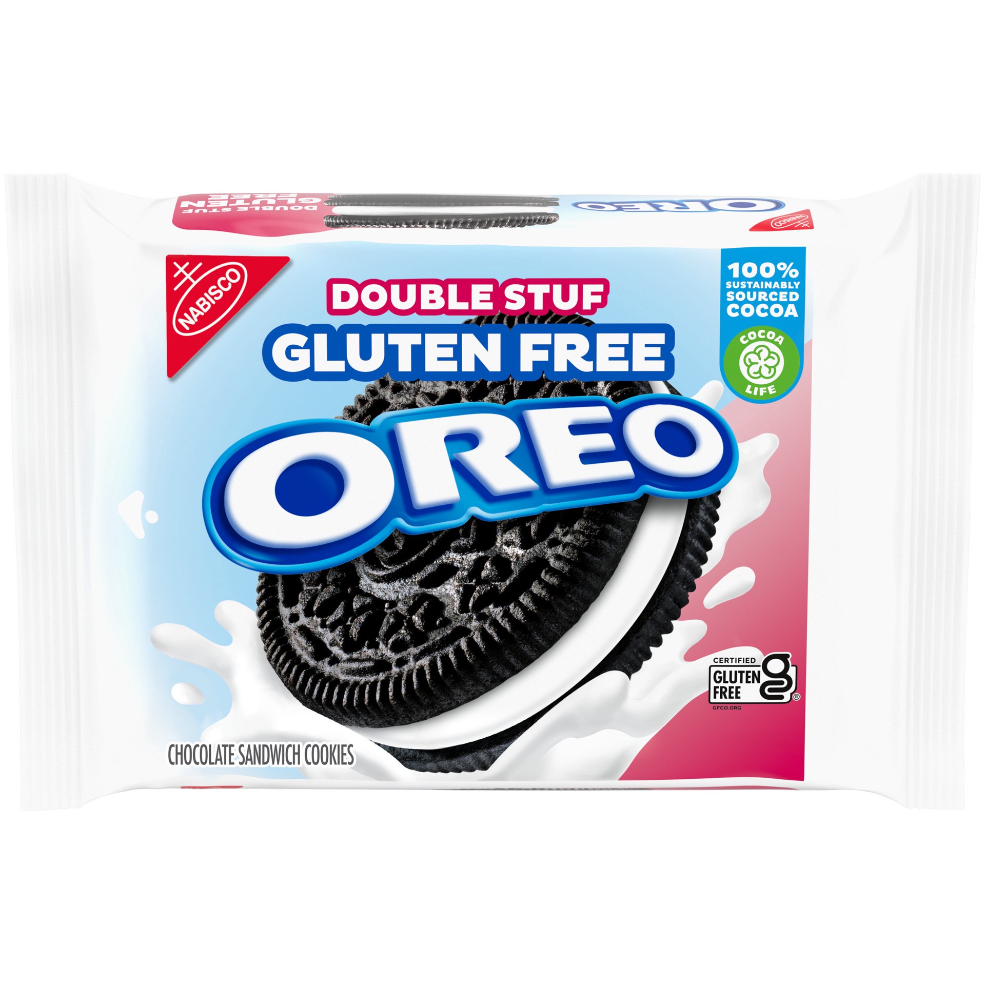 slide 1 of 1, OREO Double Stuf Gluten Free Chocolate Sandwich Cookies, Gluten Free Cookies, 12.47 oz Packs, 12.47 oz