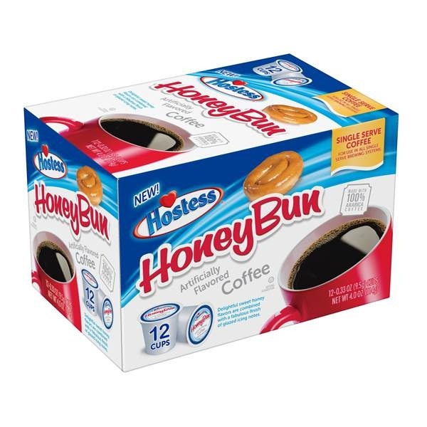 slide 1 of 1, Hostess Coffee, Honey Bun, Single Serve Cups, Box - 12 ct, 12 ct