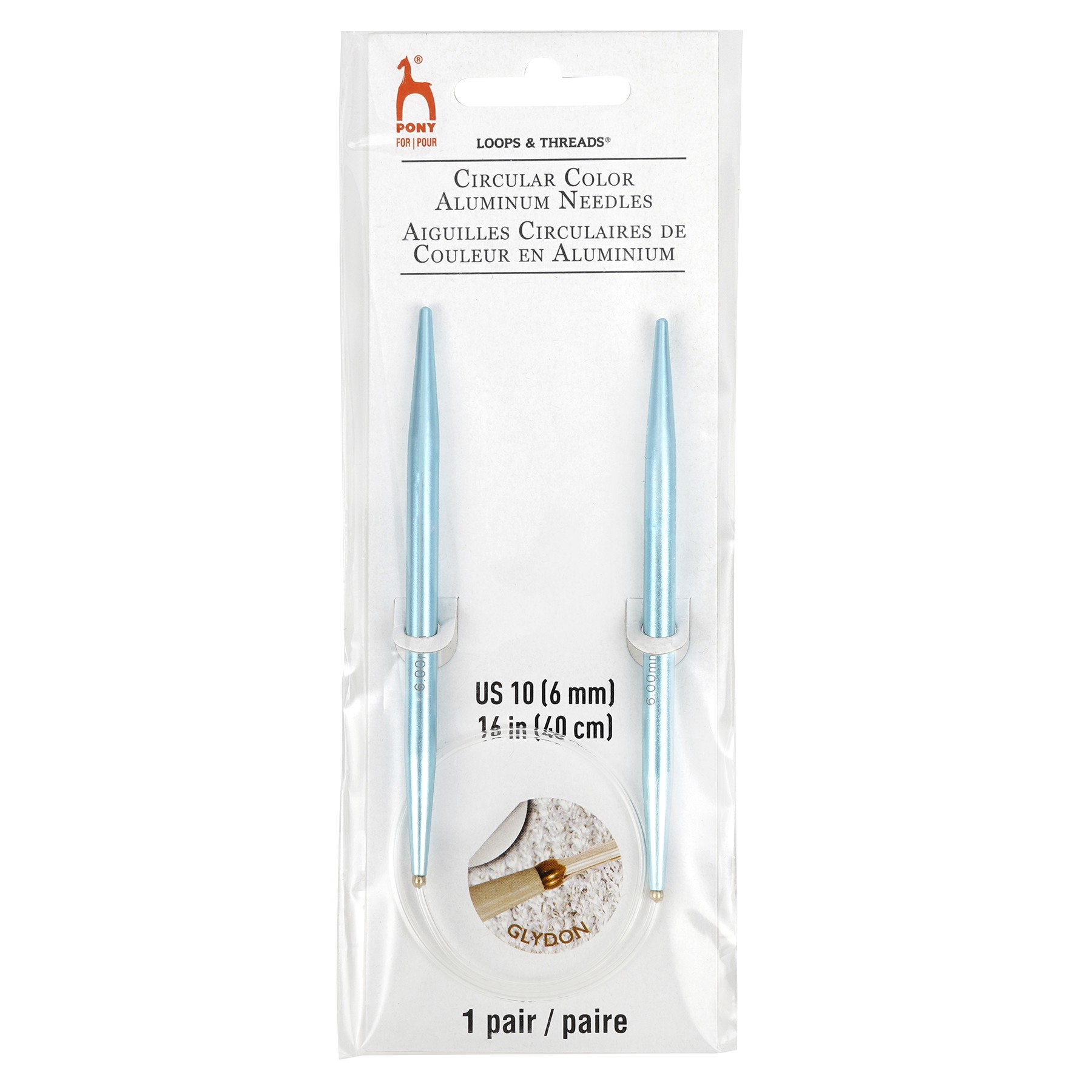 slide 2 of 3, 16" Circular Knitting Needles By Loops & Threads, 6 mm