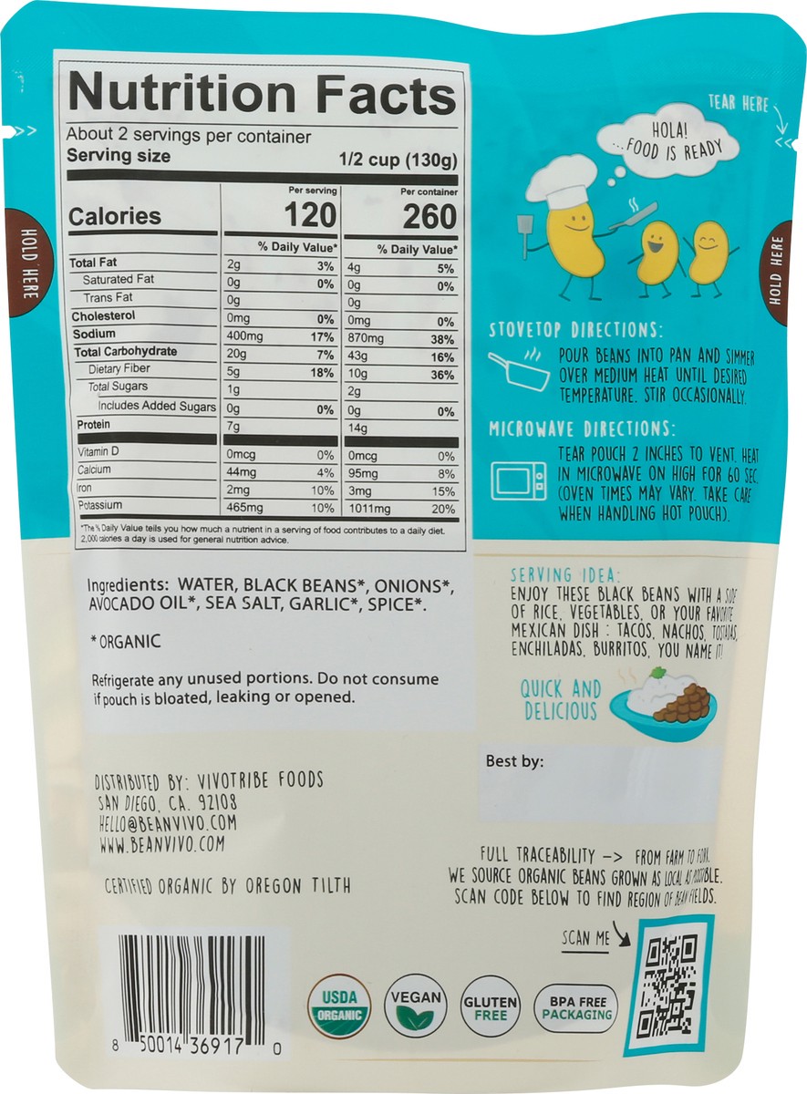 slide 6 of 9, BeanVivo Organics Baja Black Beans 10 oz, 10 oz