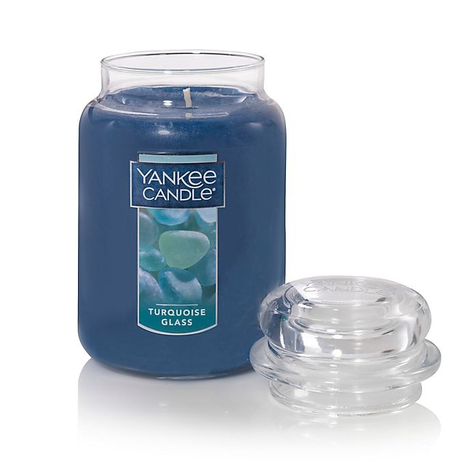 slide 2 of 3, Yankee Candle Housewarmer Turquoise Glass Large Classic Jar Candle, 1 ct