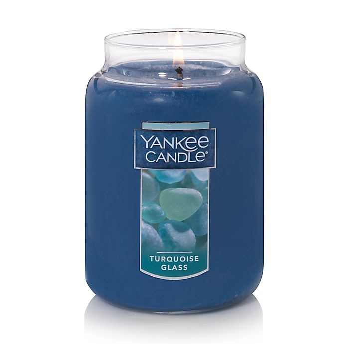 slide 3 of 3, Yankee Candle Housewarmer Turquoise Glass Large Classic Jar Candle, 1 ct