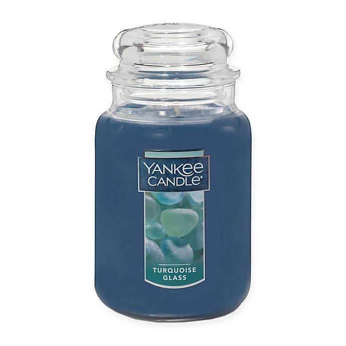 slide 1 of 3, Yankee Candle Housewarmer Turquoise Glass Large Classic Jar Candle, 1 ct