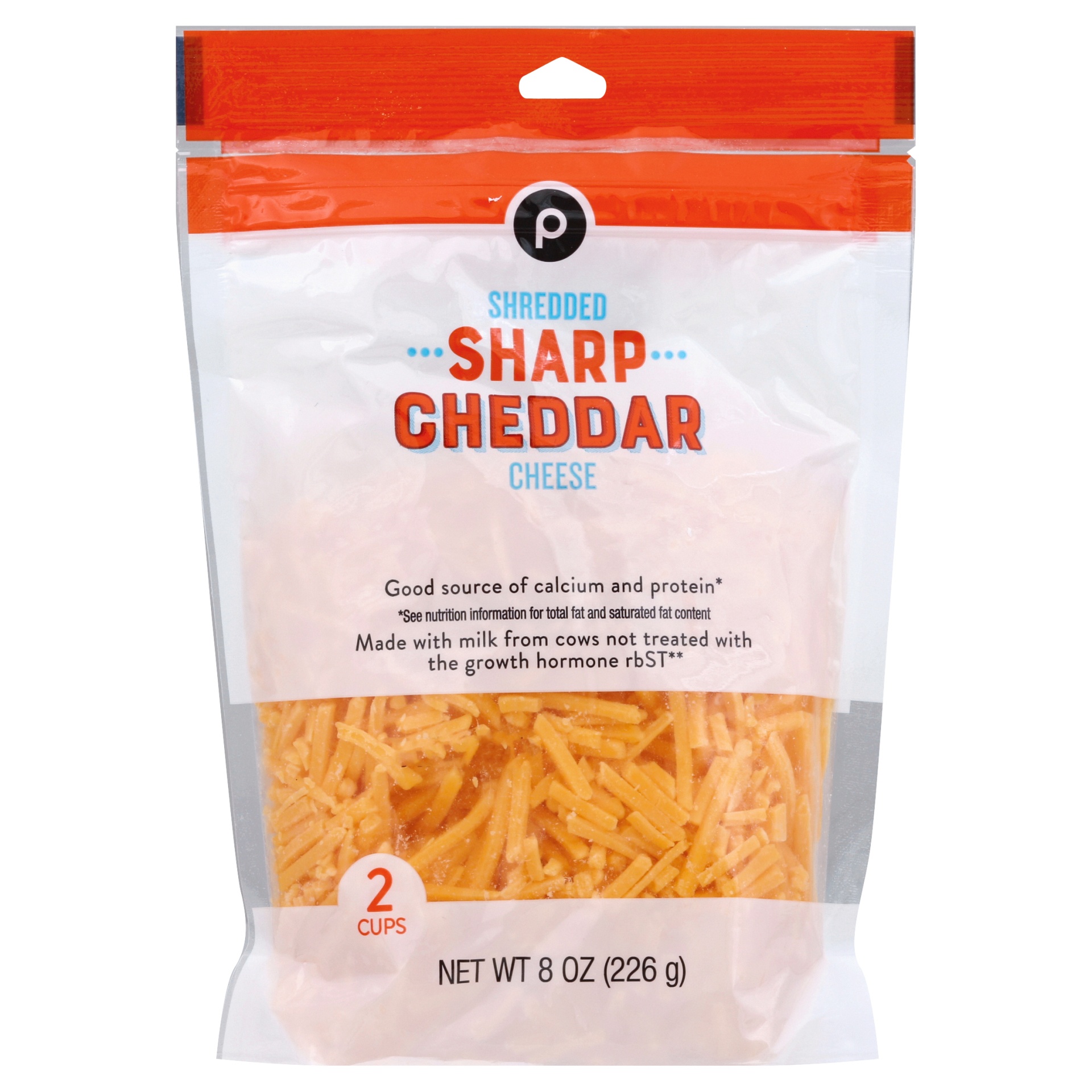 slide 1 of 1, Publix Shredded Sharp Cheddar Cheese, 8 oz