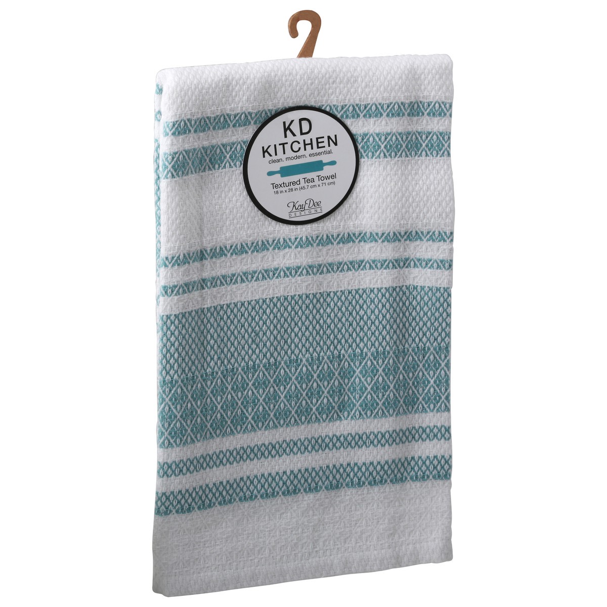 slide 2 of 9, KD Kitchen Kay Dee Basic Tea Towel Aqua Haze, 1 ct