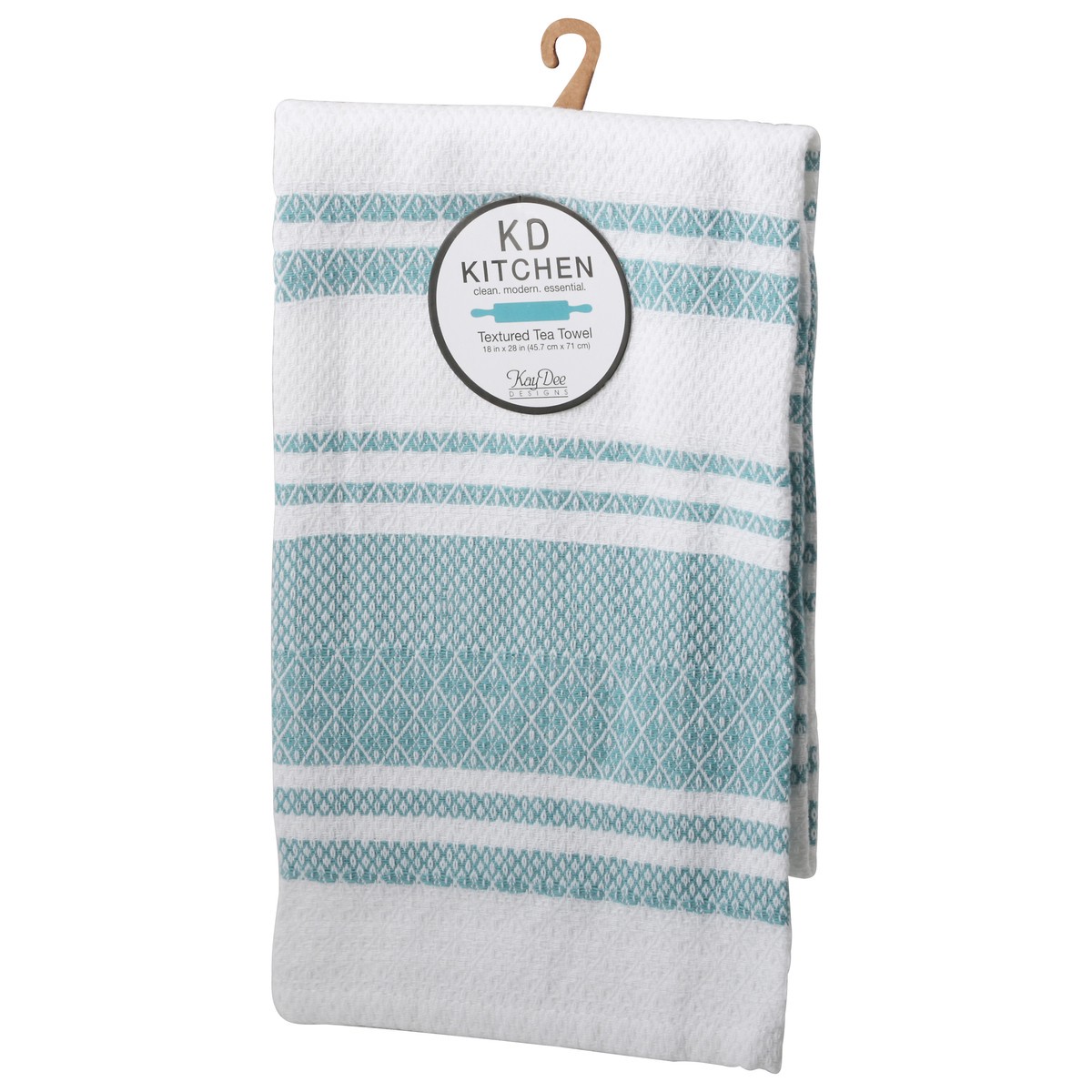 slide 3 of 9, KD Kitchen Kay Dee Basic Tea Towel Aqua Haze, 1 ct