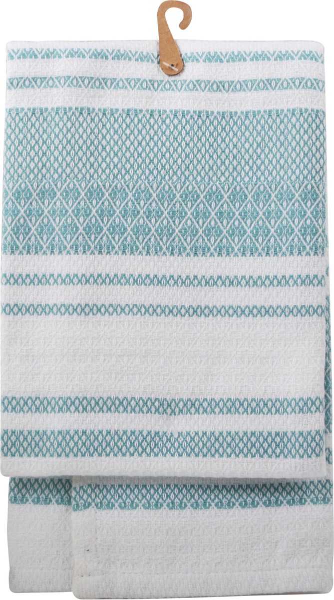 slide 4 of 9, KD Kitchen Kay Dee Basic Tea Towel Aqua Haze, 1 ct