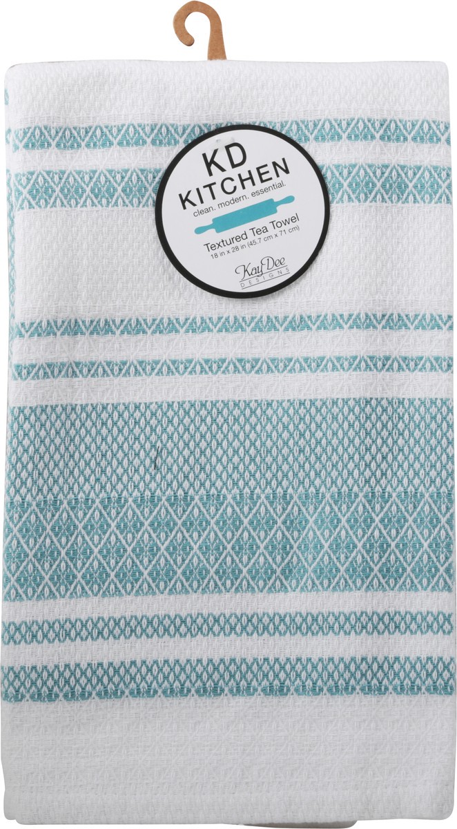 slide 7 of 9, KD Kitchen Kay Dee Basic Tea Towel Aqua Haze, 1 ct