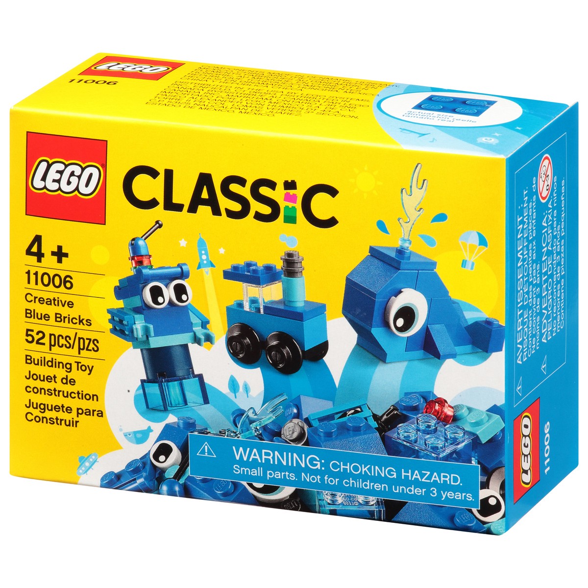 slide 3 of 9, LEGO Classic Creative Blue Bricks Building Toy 52 Pcs, 1 ct