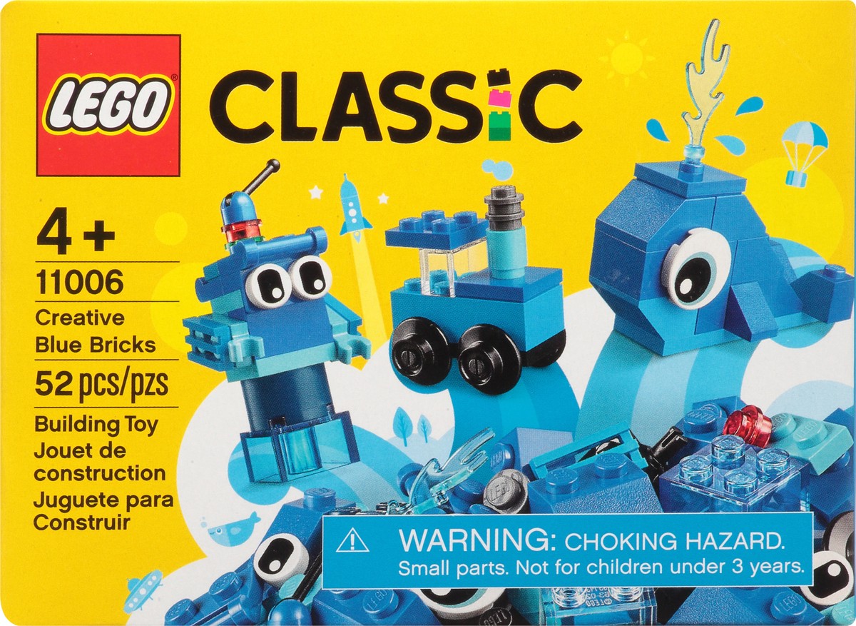 slide 6 of 9, LEGO Classic Creative Blue Bricks Building Toy 52 Pcs, 1 ct