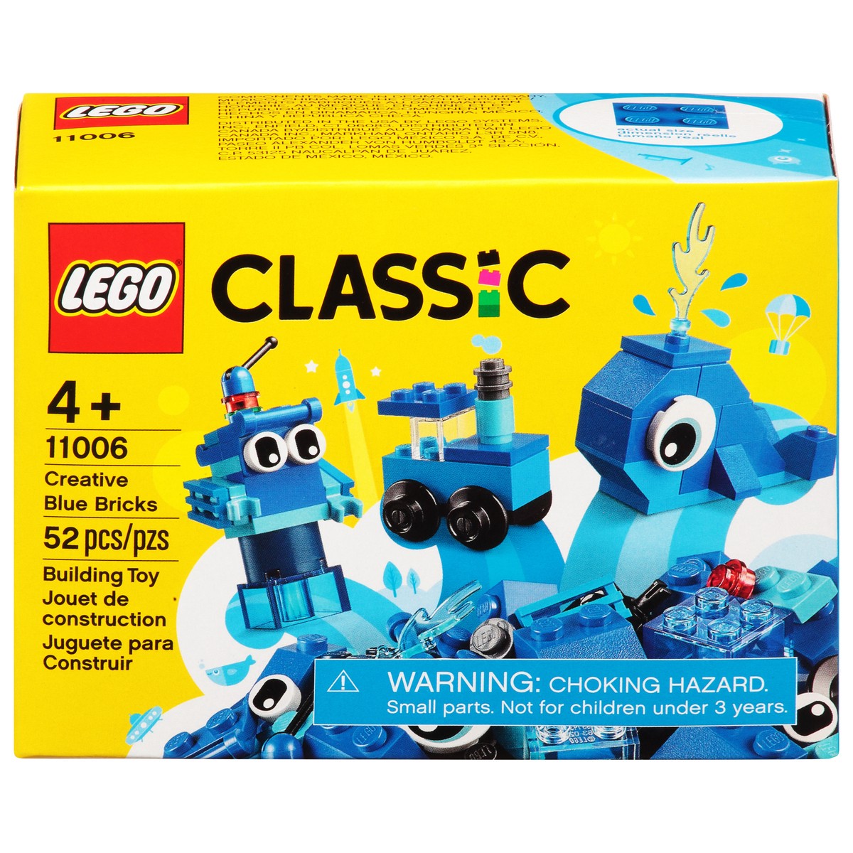 slide 1 of 9, LEGO Classic Creative Blue Bricks Building Toy 52 Pcs, 1 ct