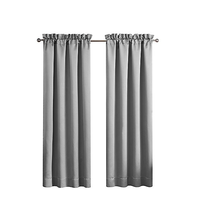 slide 2 of 3, Waterford Vernon 84-Inch Rod Pocket Window Curtain Panels - Grey, 2 ct