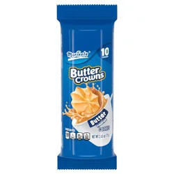 Marinela Butter Crowns Butter Flavored Cookies, 10 count, Cookies, 2.65 oz Bag
