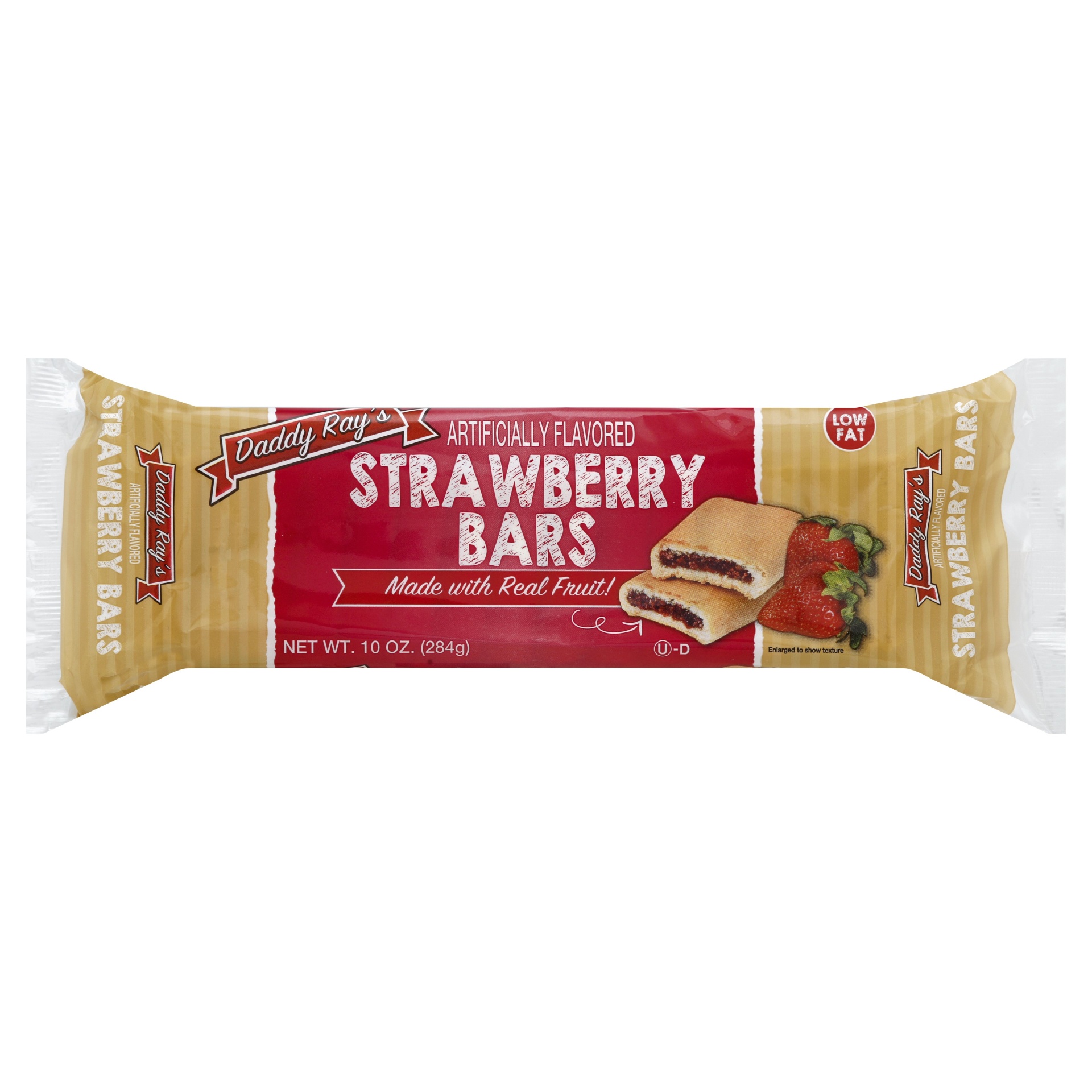 slide 1 of 6, Daddy Ray's Low Fat Strawberry Bars, 10 oz