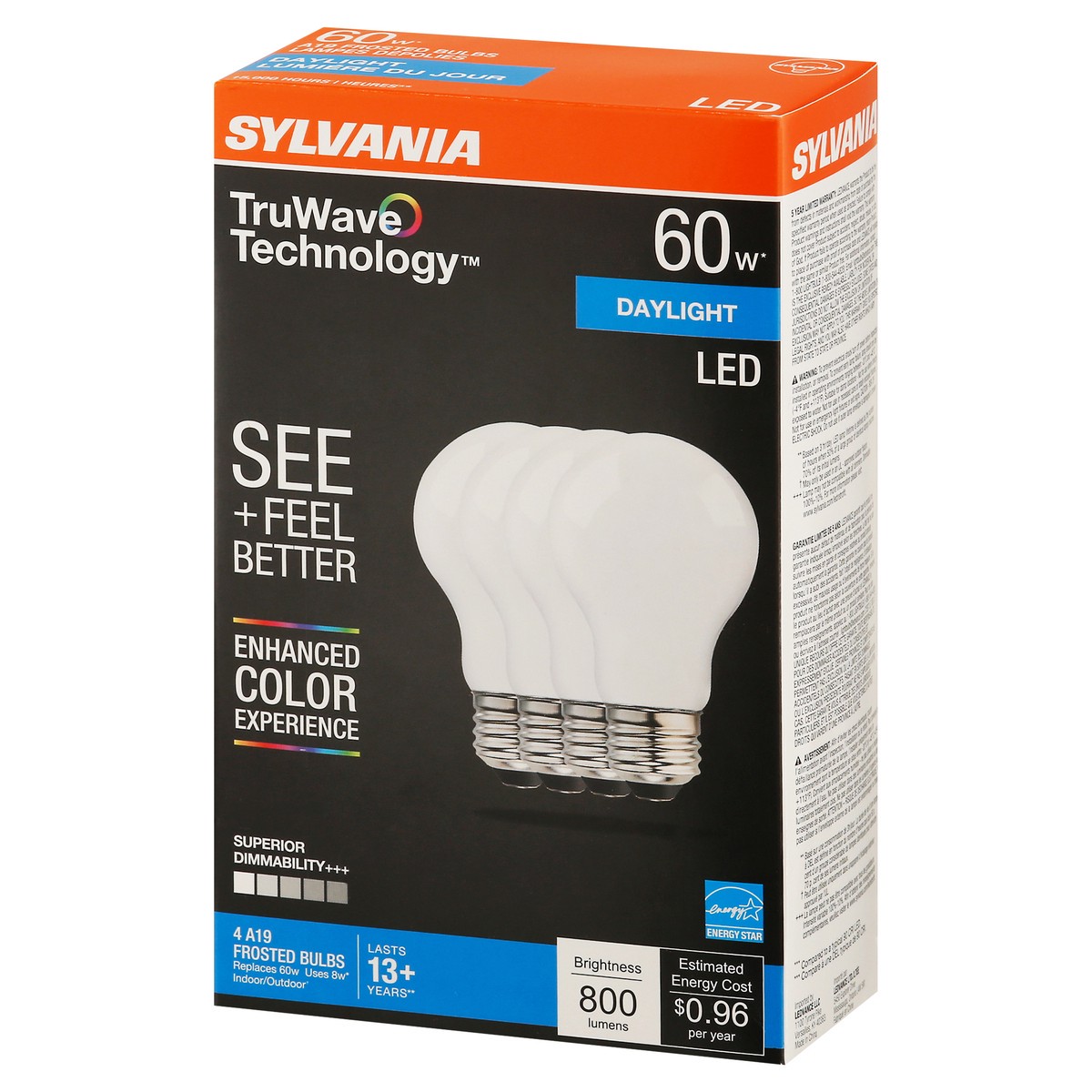 slide 4 of 11, Sylvania TruWave Technology 8 Watts Daylight LED Light Bulbs 4 ea, 4 ct