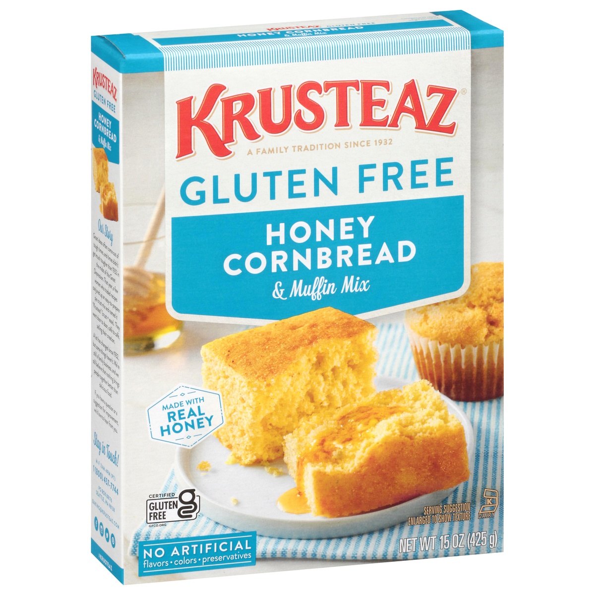 slide 11 of 11, Krusteaz Gluten Free Honey Cornbread Mix, 15 oz