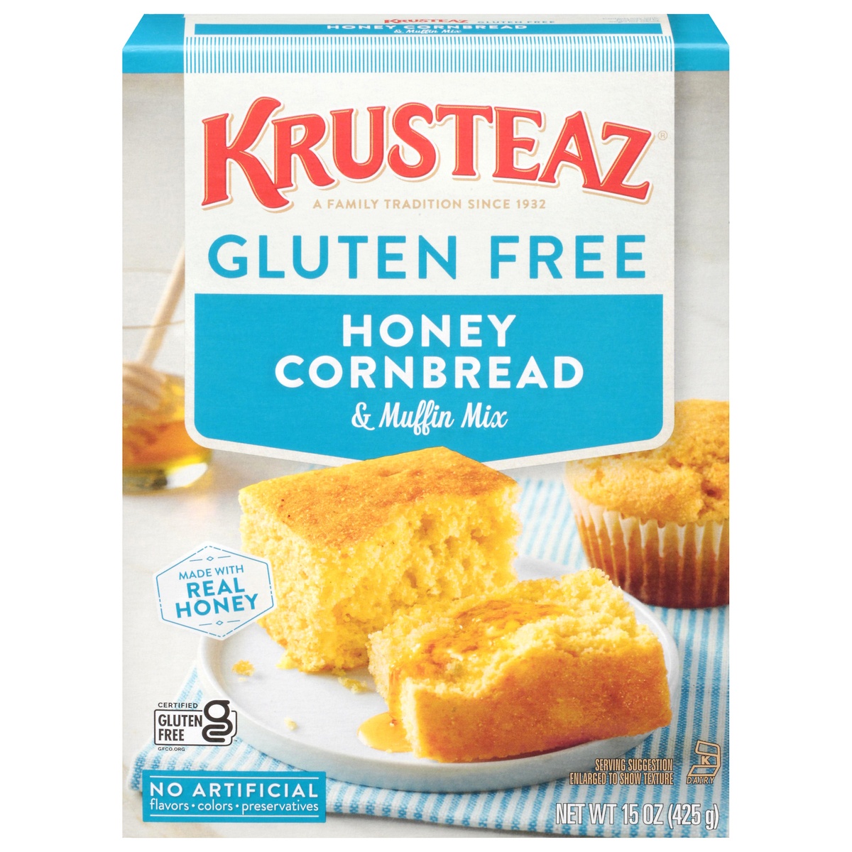 slide 1 of 11, Krusteaz Gluten Free Honey Cornbread Mix, 15 oz