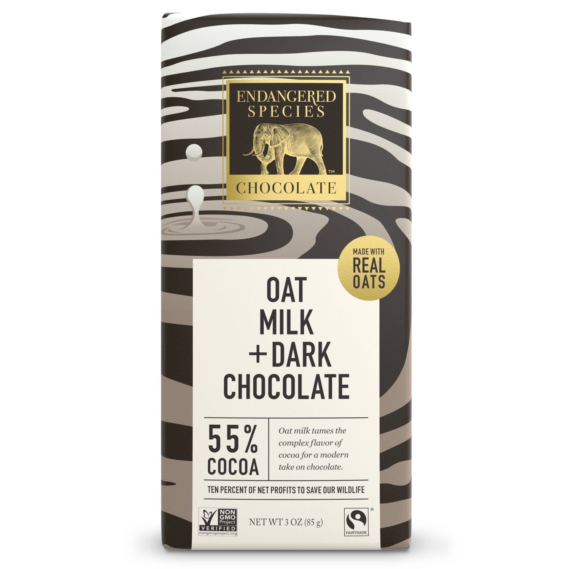 slide 1 of 1, Endangered Species 55% Cocoa Oat Milk Dark Chocolate 3 oz, 3 oz