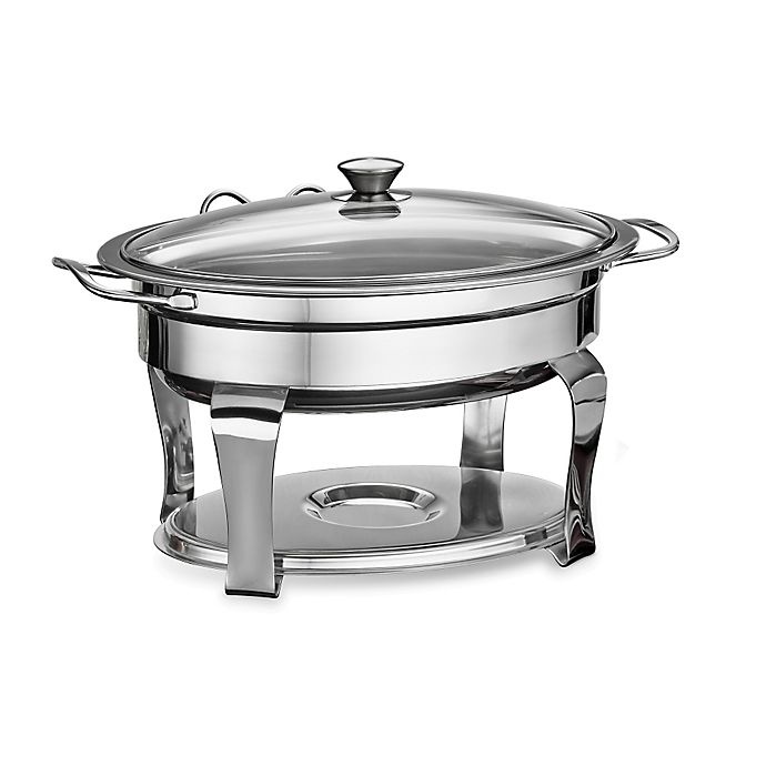 slide 1 of 3, Tramontina Stainless Steel Chafing Dish, 4.2 qt