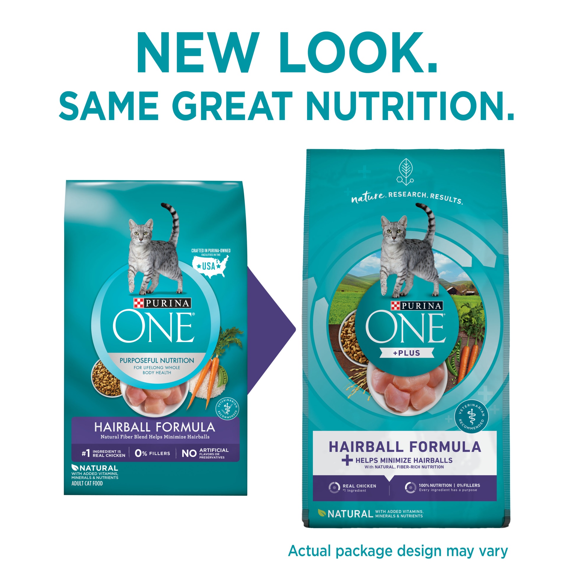 Purina ONE Purposeful Nutrition Hairball Formula Dry Cat Food with Real