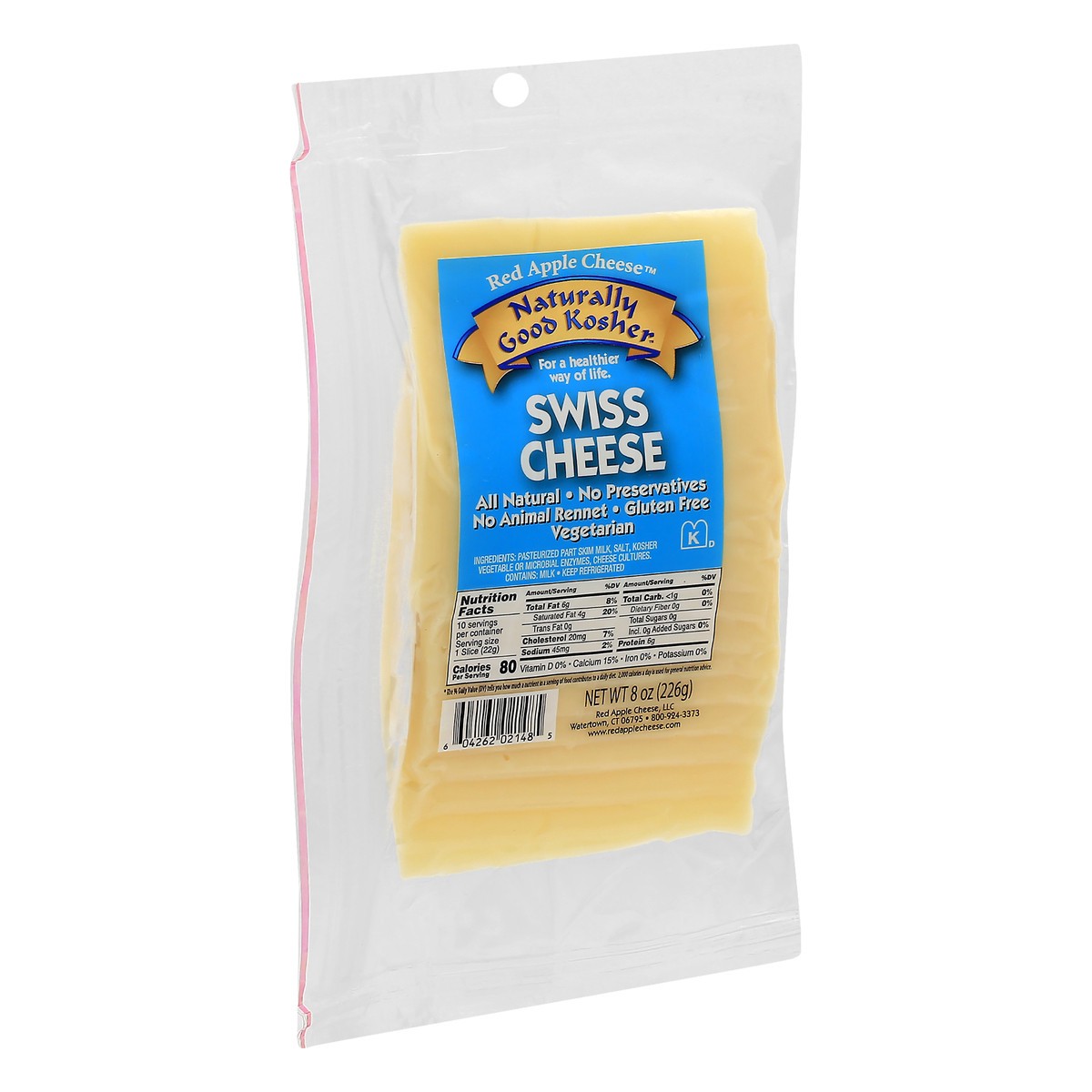 slide 7 of 12, Red Apple Cheese Cheese Slices, Swiss Cheese 8 Oz, 8 oz