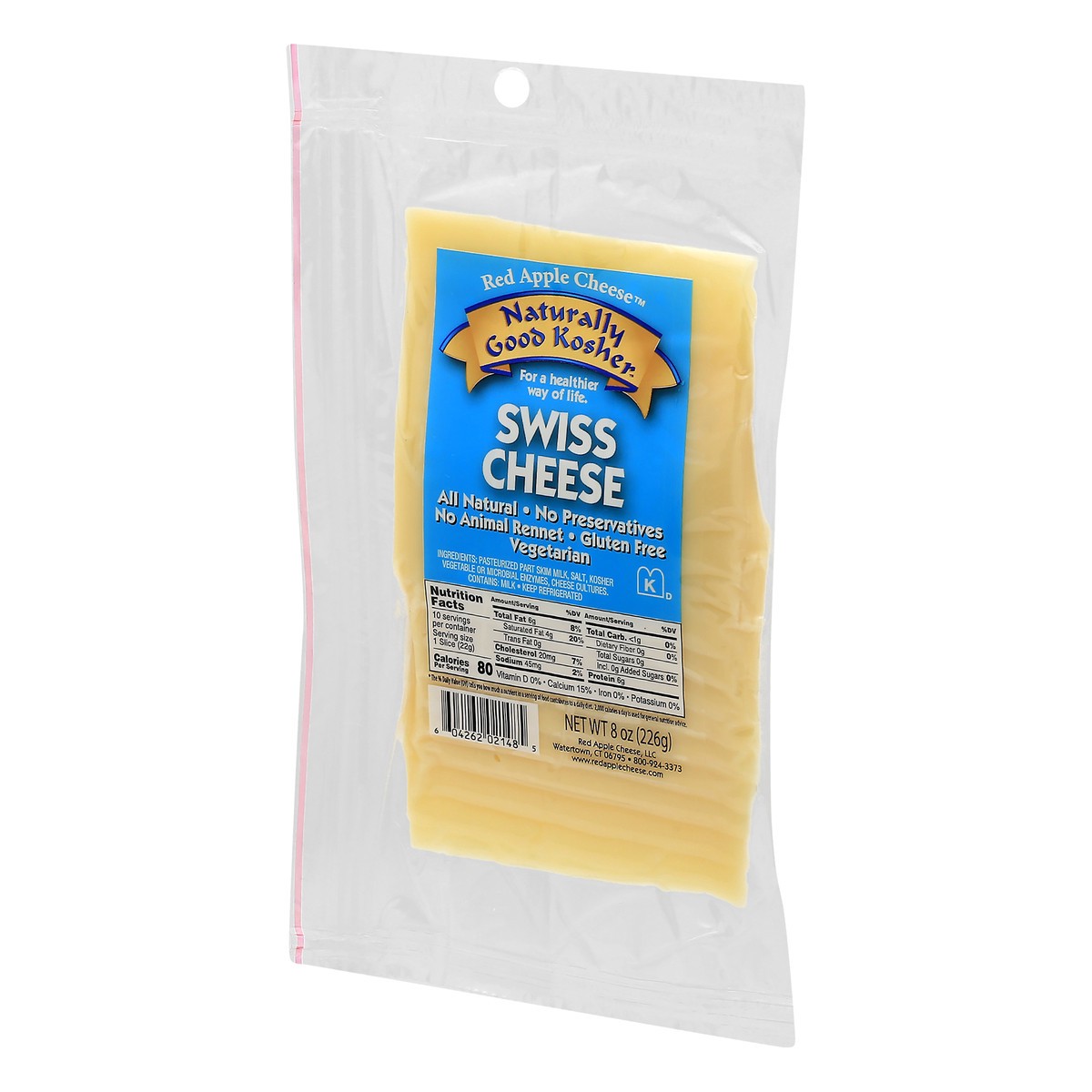 slide 10 of 12, Red Apple Cheese Cheese Slices, Swiss Cheese 8 Oz, 8 oz