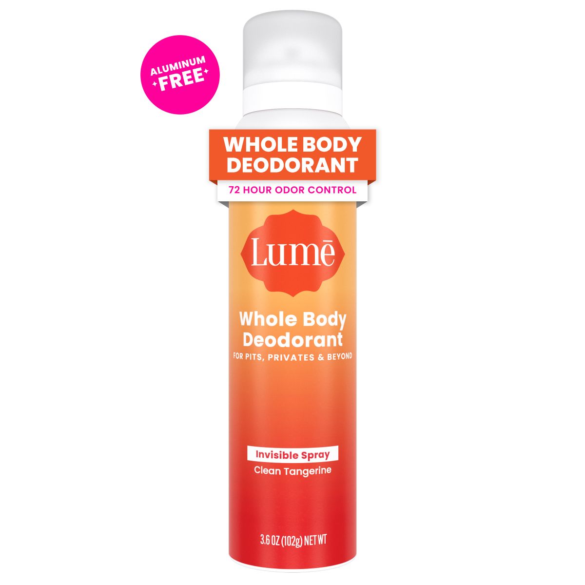 slide 1 of 29, Lume Whole Body Invisible Spray Clean Tangerine Deodorant 3.6 oz, 3.6 oz