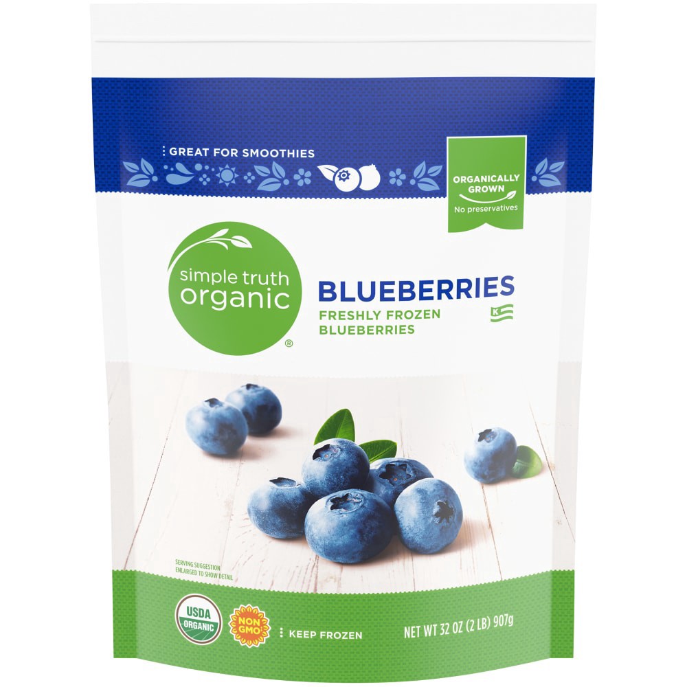 slide 3 of 4, Simple Truth Organic Blueberries, 32 oz