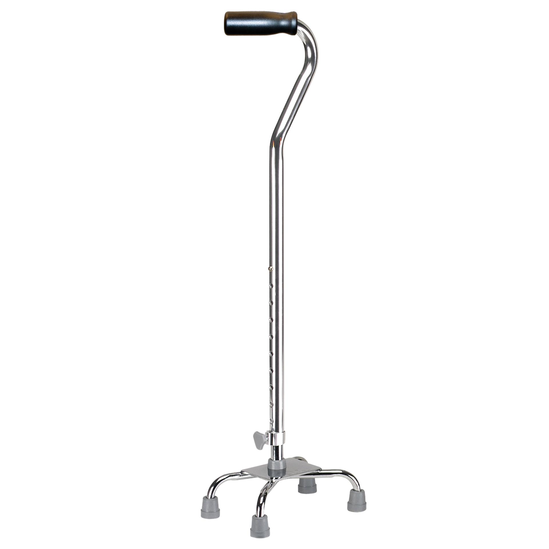 slide 1 of 1, Drive Medical Quad Cane Small Base, Chrome, 1 ct