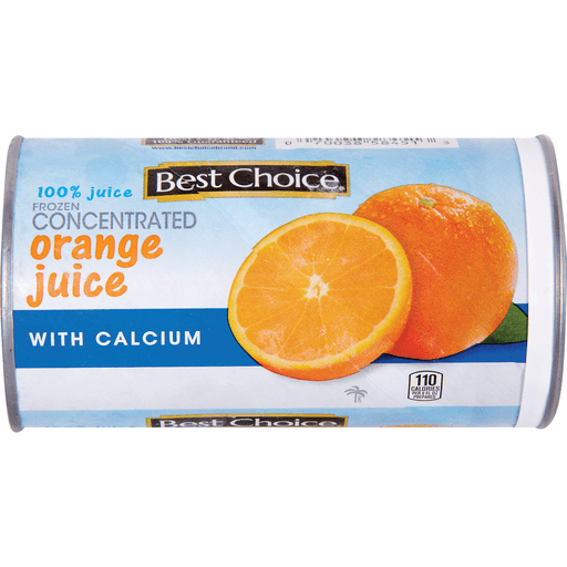 slide 1 of 1, Best Choice Pulp Free Frozen Orange Juice Concentrate with Calcium, 12 oz